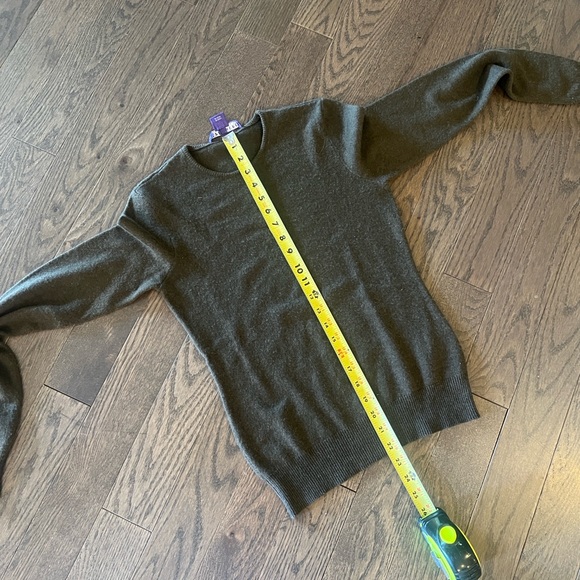 Ralph Lauren Sweater Women's Medium Brown 100% Cashmere Long Sleeve Purple Label - Picture 7 of 7